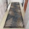 Gray Leaf Geometric Carpet Non-slip Doormat for Hallway Living Room Bedroom Kitchen Balcony Rug Durable Soft Floor Mat