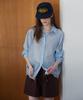 Button Summer Overfit Shirts (Skyblue)