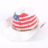 American Flag Cowboy Hat Popular Men's and Women's Sunshade Top Hat Independence Day Party Western Style Fashion Straw Hat