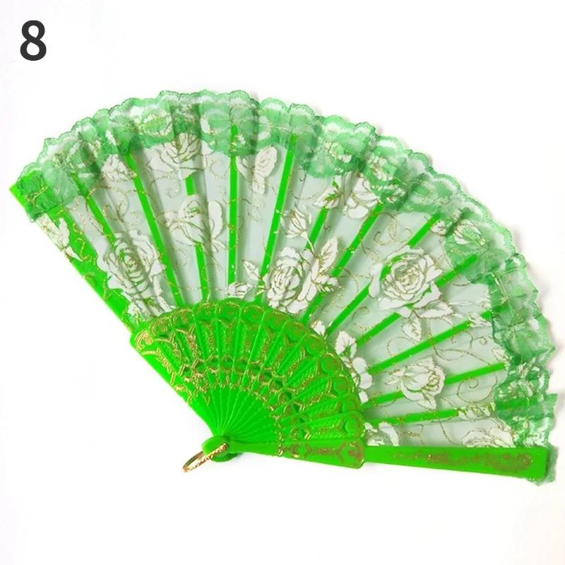 Rose fleur Kant Fans chinois style danse fête de mariage main nuptiale gitane cadeau décoration