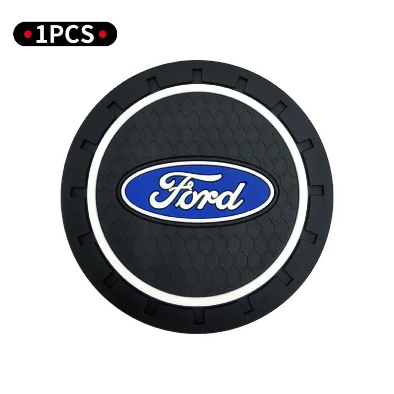

1/2PCS Non-Slip Car Cup Coaster Drink Cup Holder Anti-slip Pad For Ford Ecosport Edge Figo Flex Focus Fusion Fiesta Accessories
