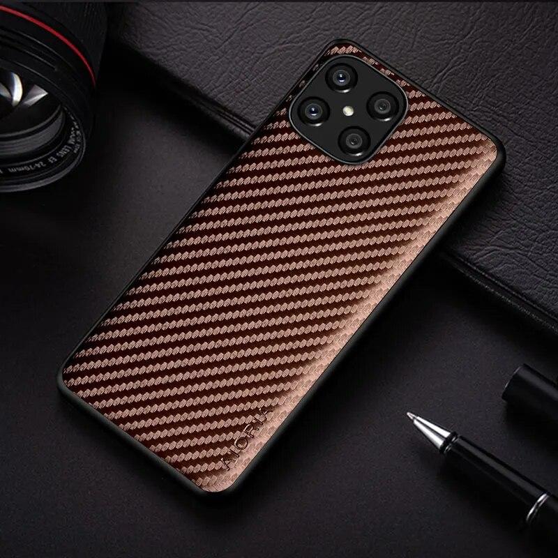 

Чехол для телефона с текстурой углеродного волокна для Honor X8 X 8 5G, модный дизайн, задняя крышка, чехол для Honor x8, чехол Honor X8 5G кофейный