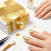 Paper Craft Leafing Sheets Set for Journaling and Home Decoration Metallic-Look Squares with Brush and Pickup Tool