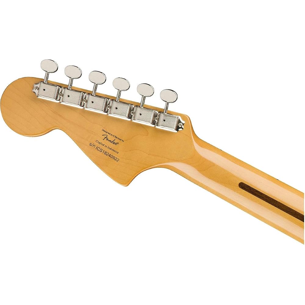 Squier by Fender Electric Guitar Classic Vibe '70s Jaguar®, Laurel Fingerboard, Black with Soft Case