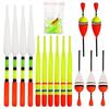 15pcs Fishing Lure Floats Bobbers Slip Drift Tube Indicator Assorted Float Sizes