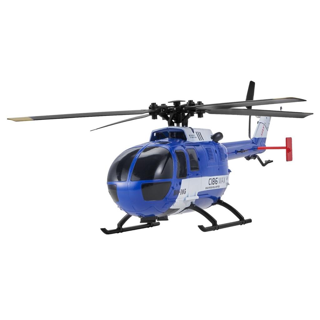 RC-Hubschrauber, 2,4 GHz 4-Propeller Fernsteuerungs-Hubschrauber mit 6-Achsen-Gyroskop, 4-Kanal RC-Flugzeug für Anfänger, LED-Licht & Ein-Tasten-Start/Landung,