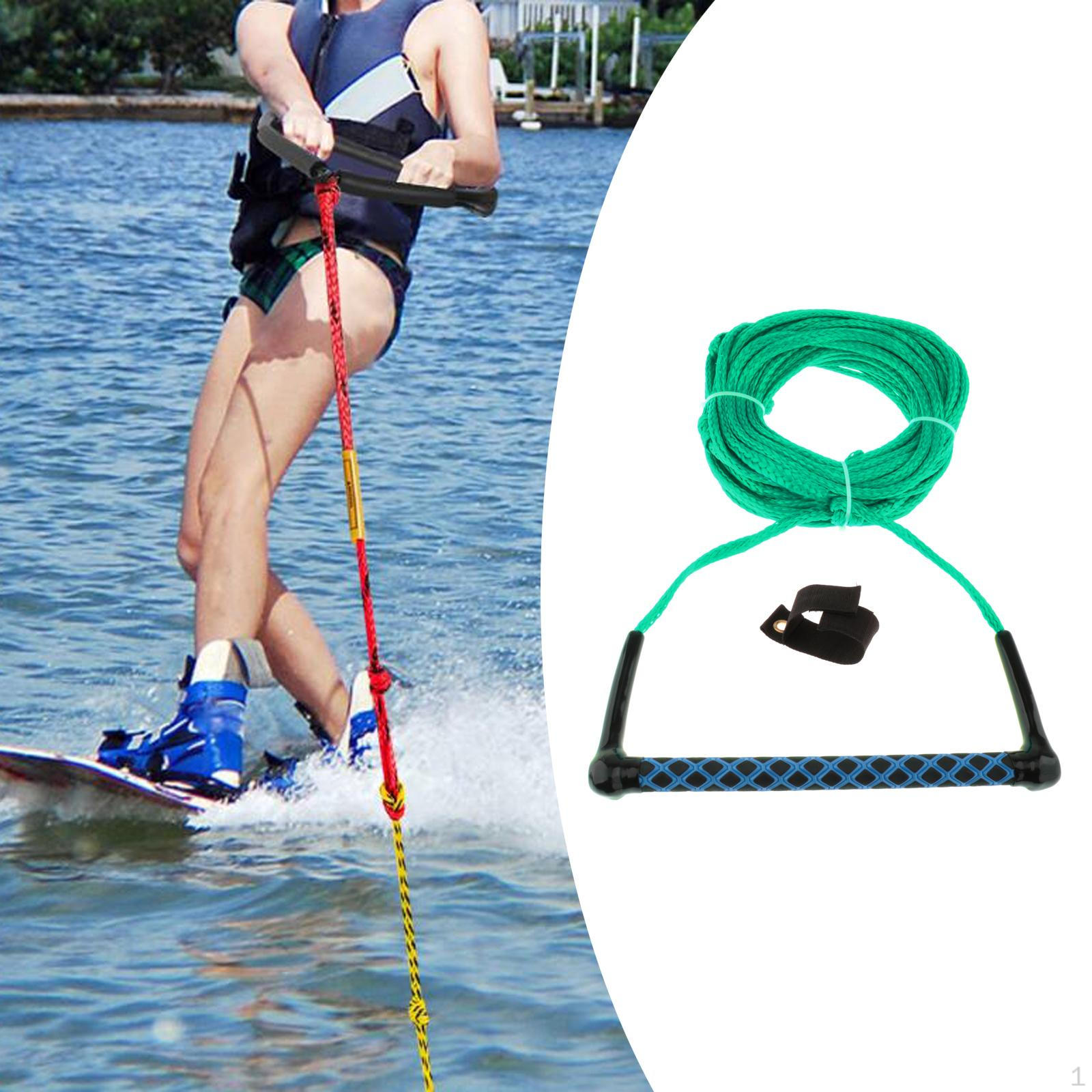 

Wake Board Water Ski Rope Boat Surfing Line with Handle Grip Wakeboarding Tow 75ft for Green Rope