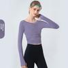 Women's autumn and winter long sleeved skin friendly yoga fitness top