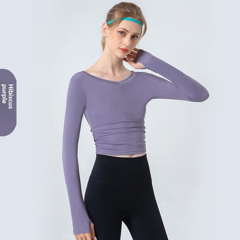 Women's autumn and winter long sleeved skin friendly yoga fitness top
