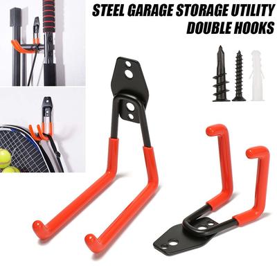 Bike Heavy Duty Steel Hanger Rack Organizer Tool Garage Storage Hooks Wall Mounted Holder