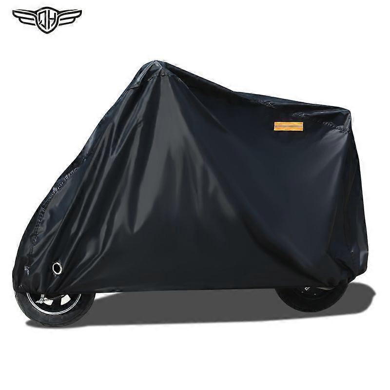 Waterproof Motorcycle Cover All-Weather Outdoor Motorbike Protection with Lock Holes & Storage Bag