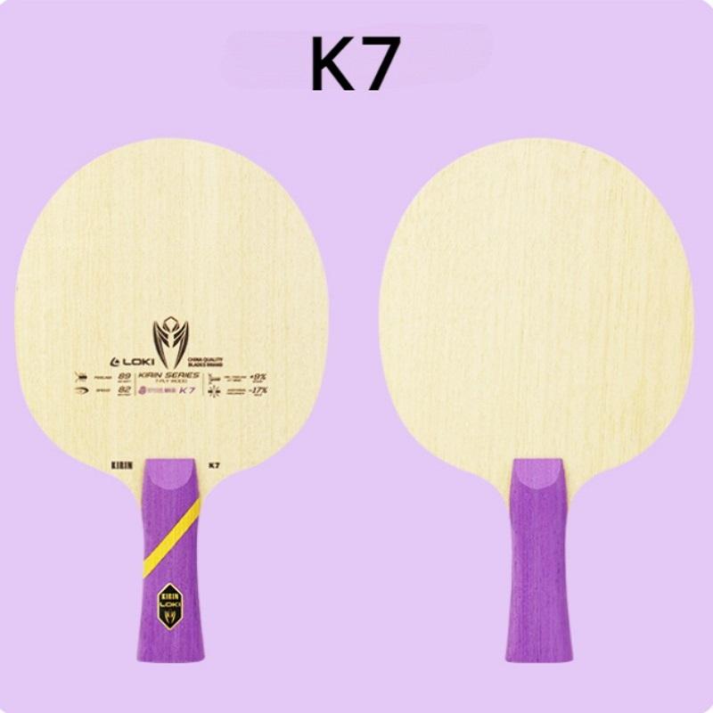 Raqueta de tenis de mesa LOKI original Pala de ping pong KIRIN K5 K6 K7(5Madera/7Madera) Hoja de ataque rápido