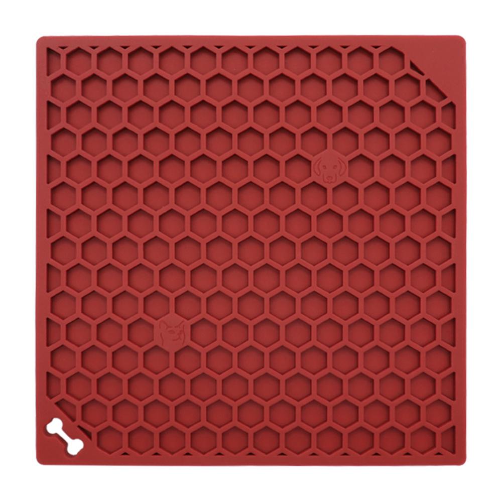 Pet Lick Mat Honeycomb Pattern Slow Feeder Anti-Choke Suction Cup Licking Pad for Dogs/Cats