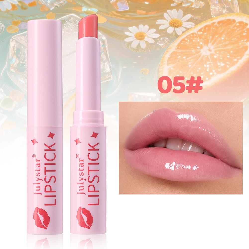 Julystar 8 Colors Fruity Color Changing Lipstick, Temperature Magic Mood Lip Balm, Moisturizing Hydrating Lip Glow, Natural Sheer Tinted Lip Makeup