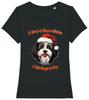 Damen Havaneser Weihnachtsshirt Herren Damen T-Shirts Oberteil Weihnachtsmannmütze Hund Woof Wünsche Bichon Welpen Shirt