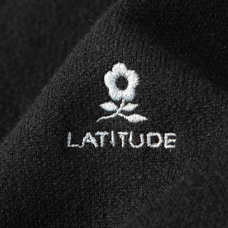 MONTAGUT Men's Faux Two-Piece Striped Lapel Embroidered Knit Sweater