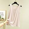 Damen Modal Camisole in großen Größen: Sommer Ärmelloses Locker sitzendes Oberteil im T-Shirt-Stil, Große Größe