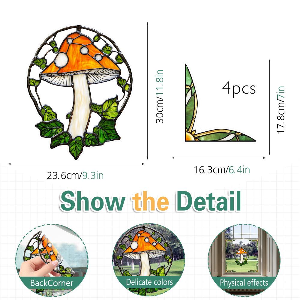 Colorful Window Film PVC Electrostatic Church Glass Decal Wall Sticker Art Mural Wallpaper for Home Decoration