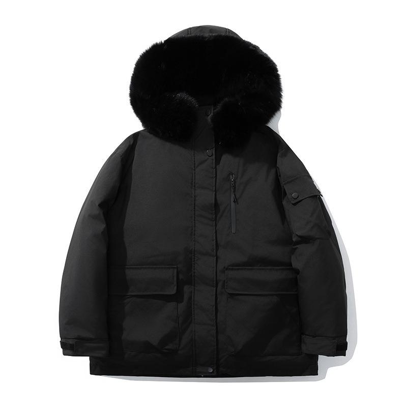 Tooling down cotton clothes women's new winter short hooded fur collar outdoor pie overcome cotton coat
