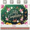 Party Backdrop Floral Butterfly Flat Motif Events Wedding Coming Ceremony Four Photo Booth Background Front Door Decor