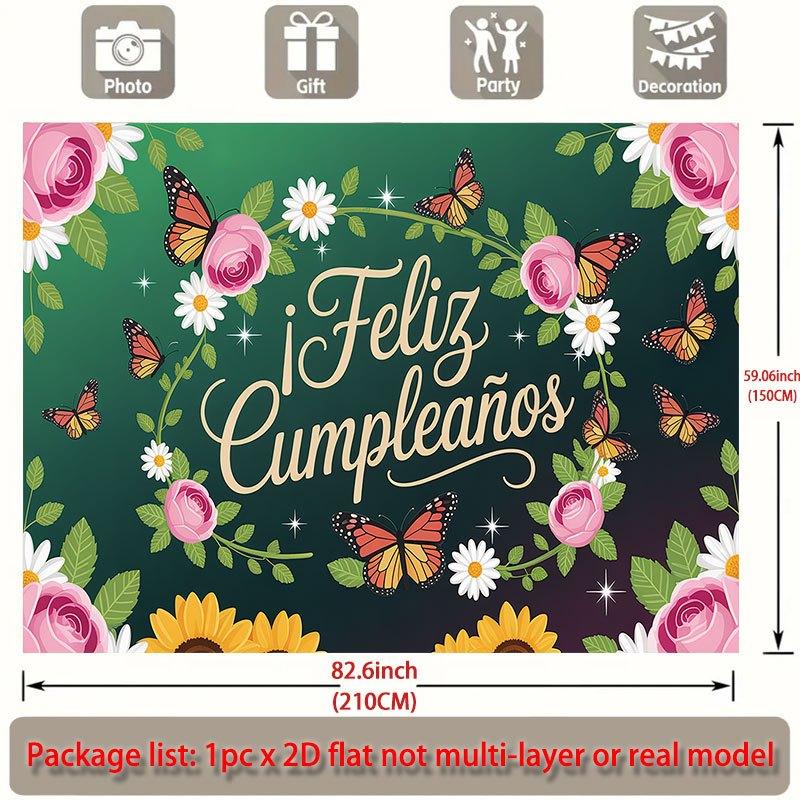 Party Backdrop Floral Butterfly Flat Motif Events Wedding Coming Ceremony Four Photo Booth Background Front Door Decor