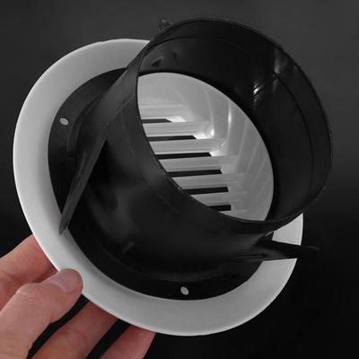 Adjustable Round Air Vent Extract Valve 75-200mm Plastic Air Vent Extract Valve Grille White Wall Mount