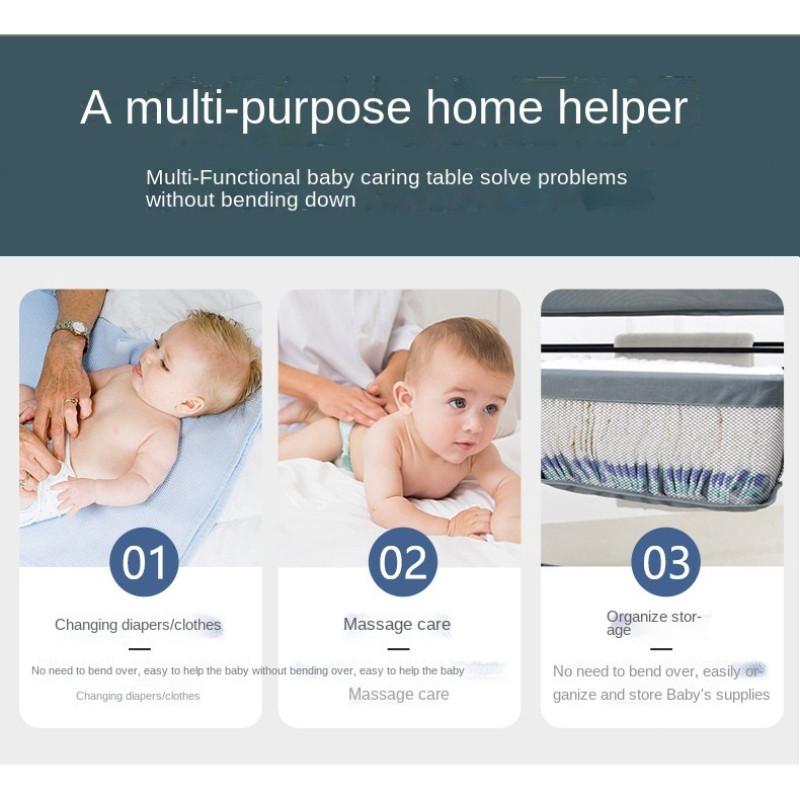 Foldable Multifunctional 0-3 Years Old Newborn Care Diaper Nursing Table Height Adjustable Baby Diapers Changing Table