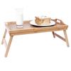 Plateau petit déjeuner - 50 x 30 cm - Bambou naturel - Pliable - Léger