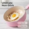 Custom Aluminum Saucepan Non-stick Coating Marble Induction Base Fry Pan Milk Pots Pans Cooking Pot Kitchen Cookware