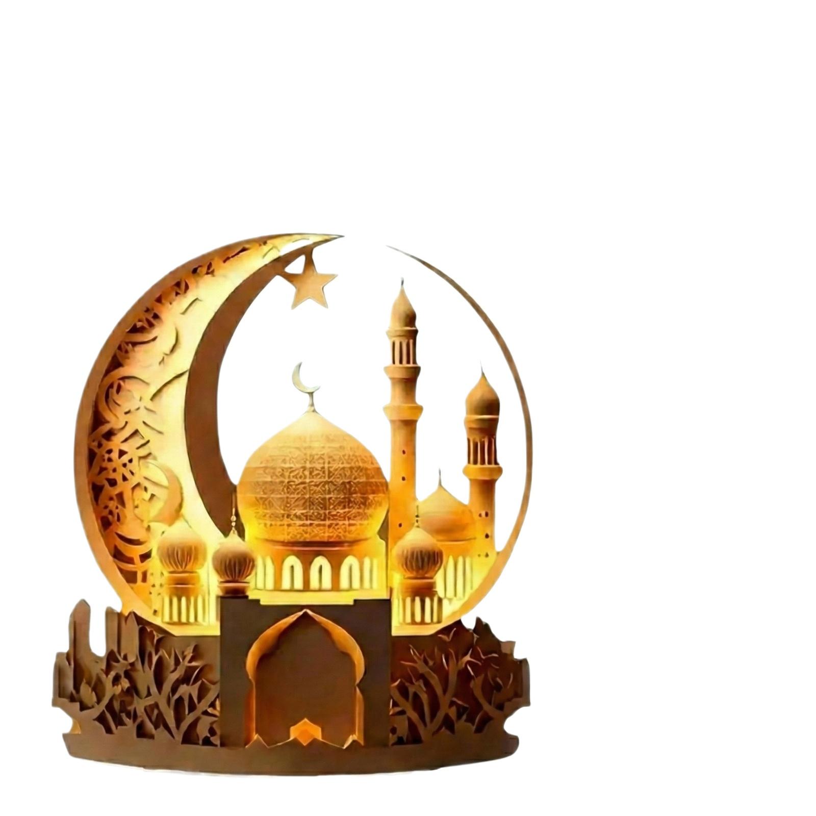 

Двумерное акриловое украшение в виде луны, Декор для дома на Рамадан One Size