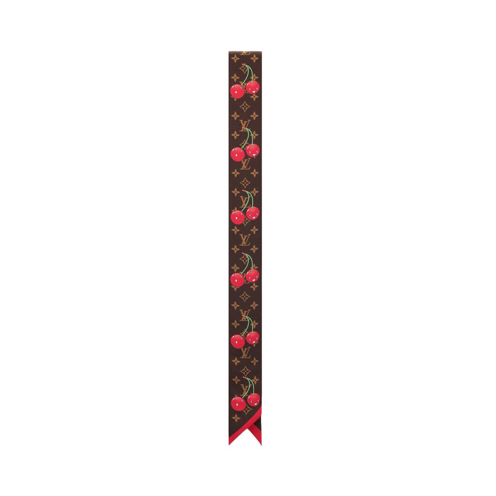 Louis Vuitton X Takashi Murakami Collaboration Cherry Print Design Headband Unisex Accessories Brown M96085