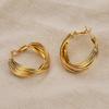 1 Pair Twisted Hoop Earrings for Women, Minimalist Chunky Twisted Earrings, Large Vintage Jewelry for Daily Prom Party