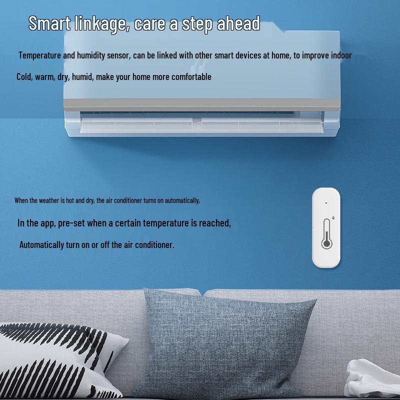 Tuya Smart WiFi+Bluetooth Humidity & Temperature Sensor with Scene Linkage Control WiFi Humidity and Temperature Sensor