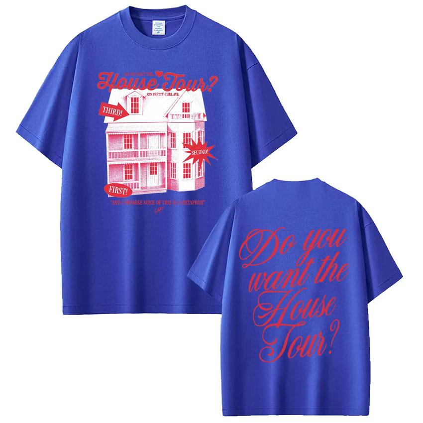 Do You Want The House Tour Sabrina Carpenter Print Tshirt Man Woman Harajuku Short Sleeve Casual TShirt Aesthetic Tshirts Top
