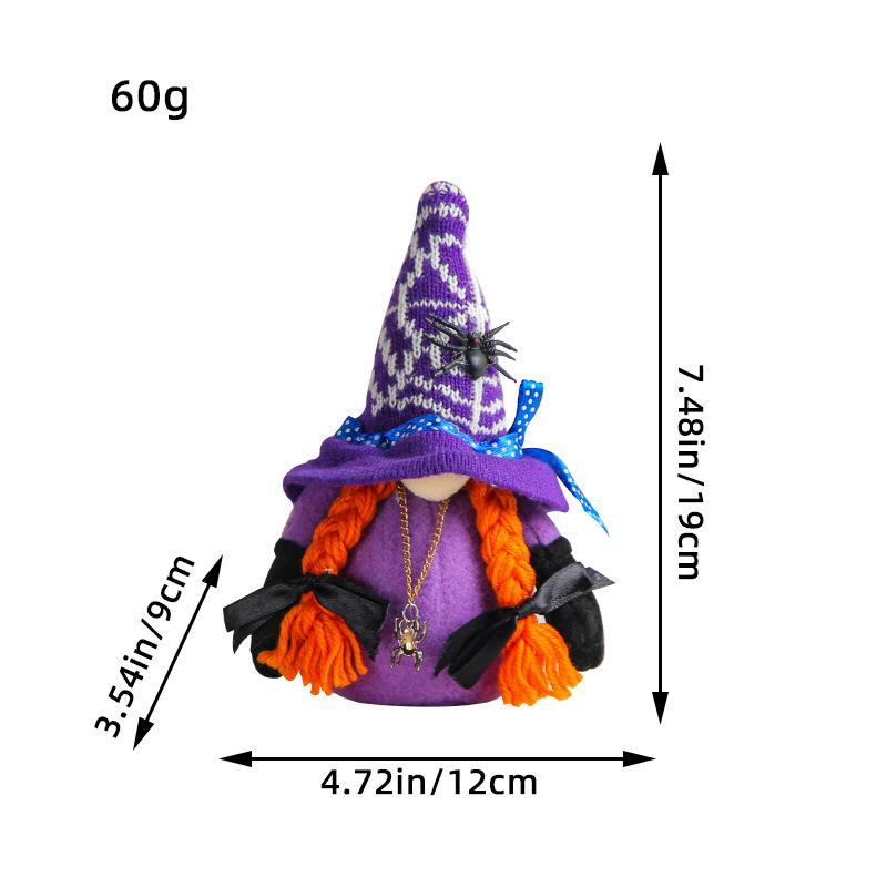 

Faceless Vampire Doll Halloween Vampire Doll Decoration Festival Spider Bat Doll Party Dress Up Props