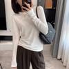 Women's Regular Shoulder Base Layer Top for Autumn Loose Long Sleeve T-Shirt Inner Wear Autumn Women's Top