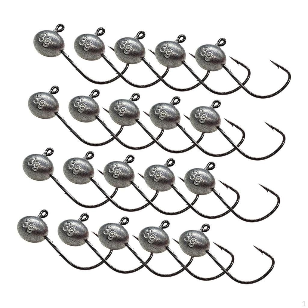 20 Pieces Egg Fishing Hooks Baits Attachments Practical High Carbon Steel Portable Equipment