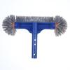 13" Heavy Duty Pool Brush Head High Strength Bristle Detachable Aluminum Handle for Tough Dirt Removal