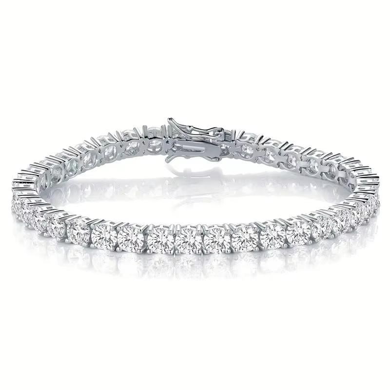 The Classic 925 Silver Plated Gold Zircon Advanced Sense Tennis Bracelet Fashion Personality Exquisite Jewelry Party Gifts
