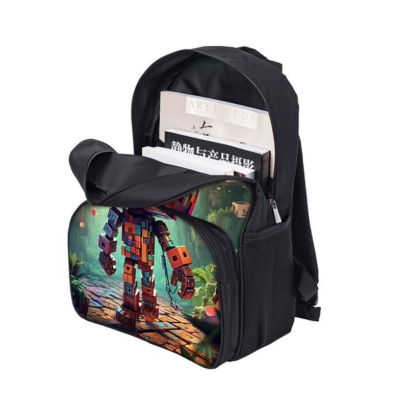 Best Gifts for Boys and Girls Popular Games 2D Flat Cartoon School Backpack with Front Pocket Fashion Waterproof Design