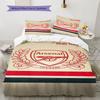 Arsenal F Custom Name Pattern Bedding,Quilt Set Quilt Cover Pillowcase Home Birthday Gift(1 * Duvet Cover + 2 * Pillowcase, Without Core)