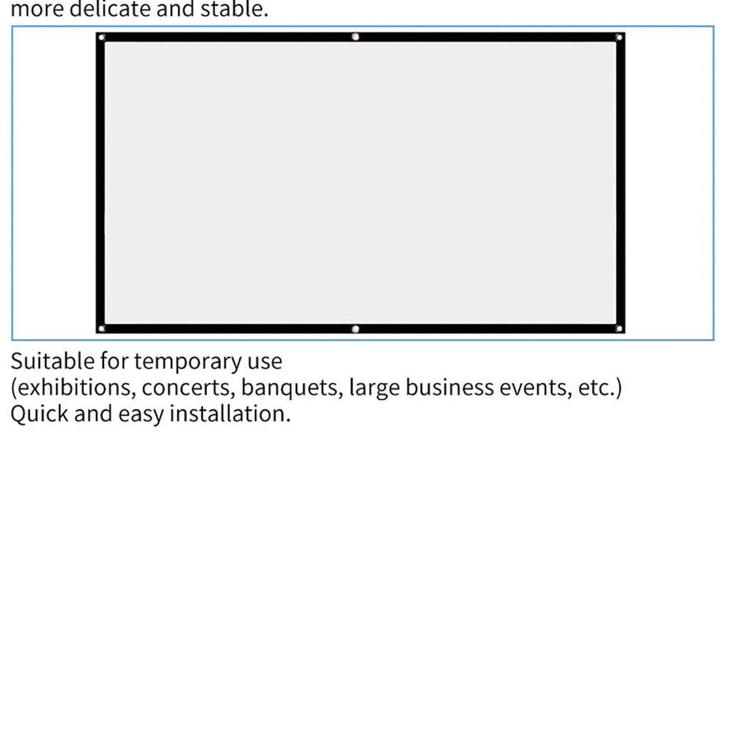 16:9 3D 60/72/84/100/120/150inch 16:9 Screen Anti-Crease Projection Movies Screen New Foldable HD Projector