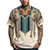 Summer Creative Ethnic Style Pattern 3D Print Loose Short Sleeve T-shirt Breathable Men Casual Comfortable Versatile Sports T-shirts