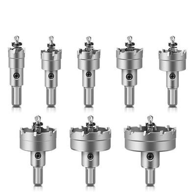 Carbide Tip Drill Bit Hole Saw 15-100mm Drill Bit Hole Saw Cutter For Stainless Steel Metal Alloy Drilling