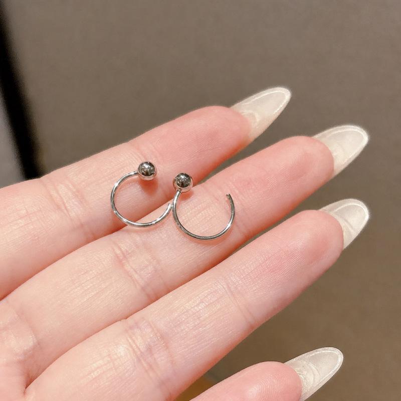 1Pair Fashion Stainless Steel Hoop Earrings For Women Men Gold Silver Color Tiny Cartilage Piercing Trendy Female Hoops Jewelry