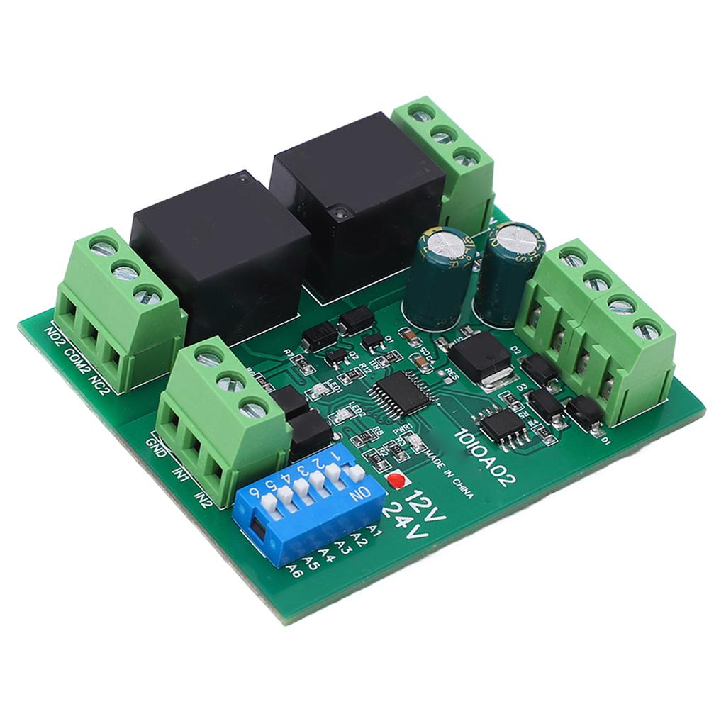Modul releu 2 canale RS485 Placă de control comutator Controler DC 12V Accesoriu pentru echipament