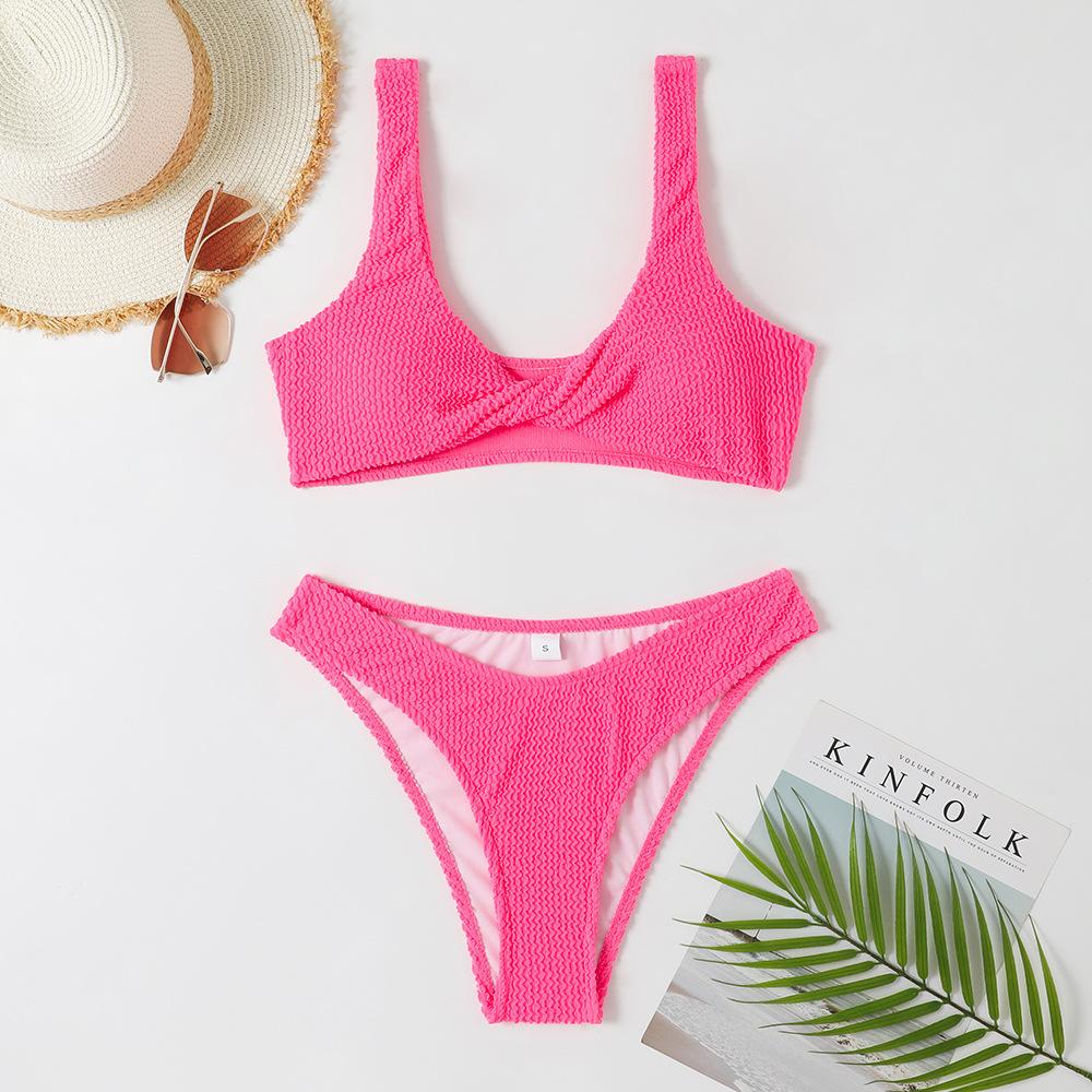 Summer Beach Wear Swimming Suit New Sexy Bikini 2023 Solid Swimsuit Women Swimwear Push Up Bikini Set Brazilian Bathing Suit