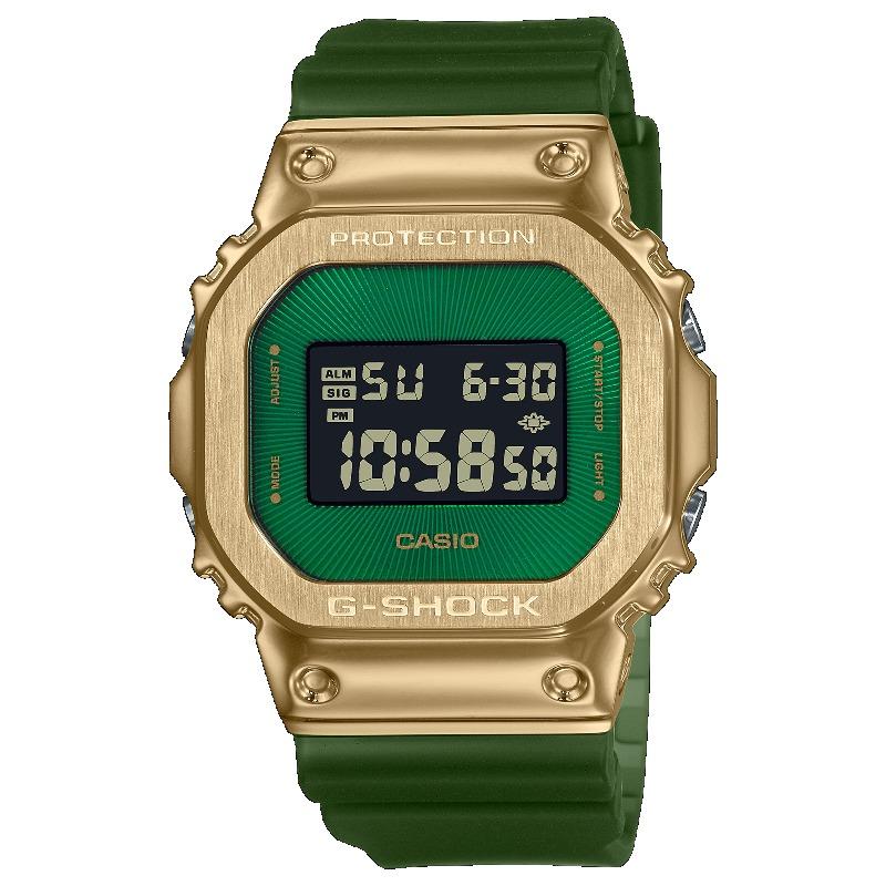 Casio G-SHOCK Men s Stainless Steel 200M Water Resistant Shock Resistant Alarm Quartz Watch GM-5600CL-3 зелёный