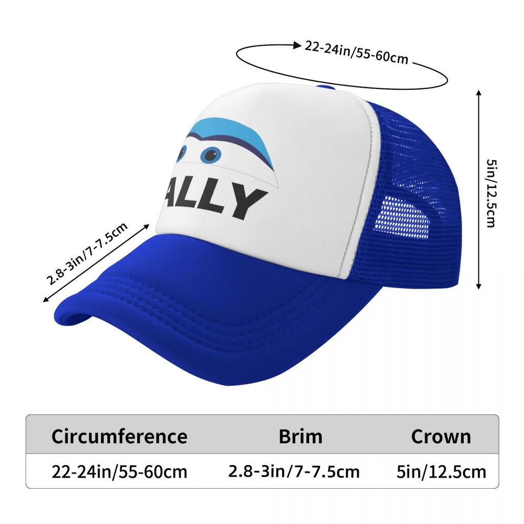 Ligtning Sally Eyes Mcqueen Foam Mesh Trucker Hat Vintage Summer Outdoor Mesh-back Baseball Cap Adjustbale