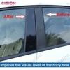 Glossy Piano Black Mirror Effect Car Door Window Center Middle Column B C Pillars Post Cover Trim Sticker For Honda NBox JF3 JF4